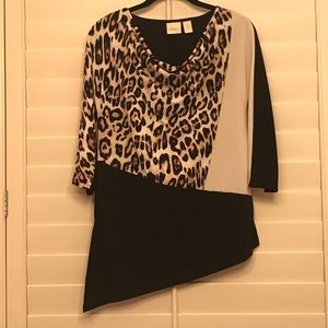 Chico's Animal Print Tunic Size 0